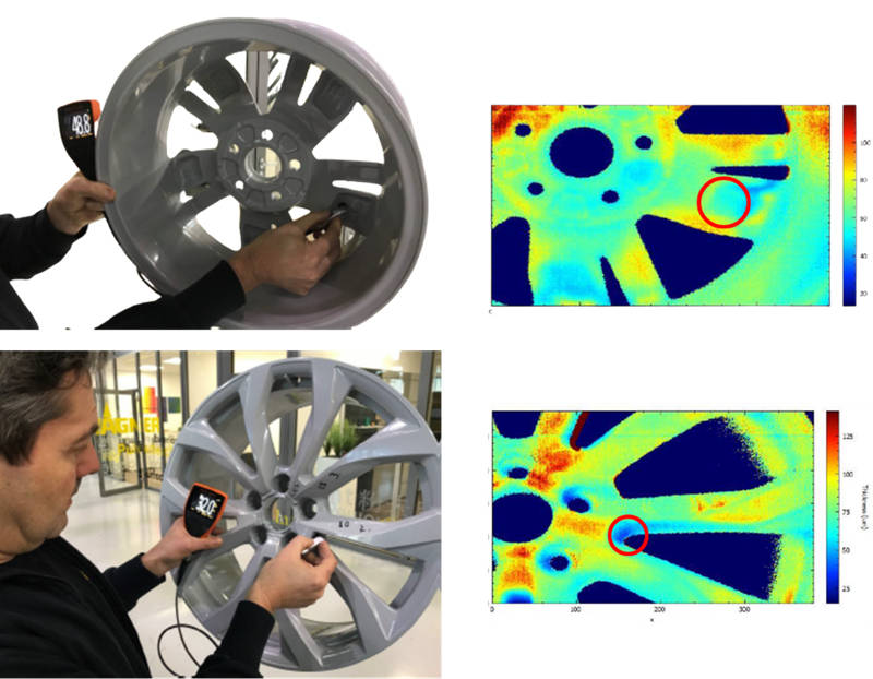 使用涂魔師3D Inline非接觸整體膜厚成像系統(tǒng)，彎角、臺階處也能精準(zhǔn)出涂層厚度