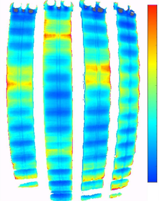 使用涂魔師3D測厚儀測量蛇形管絕緣涂層厚度