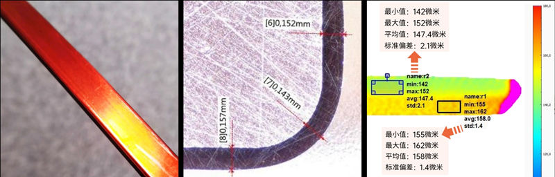 使用涂魔師3D測厚儀測量扁線涂層厚度